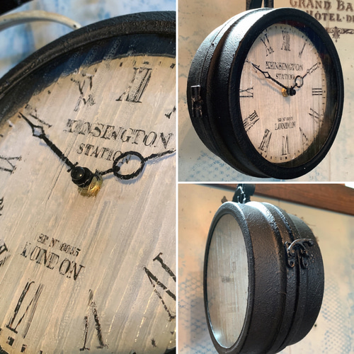 アンティークな部屋/ 両面式 壁掛け時計（回転型） ウォールクロック