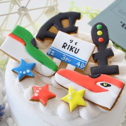連結　【アイシングクッキー】　新幹線　誕生日　オーダー　通販　男の子向け　プレゼント 2枚目の画像