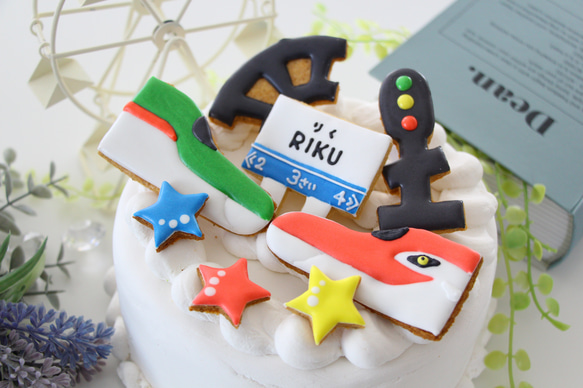 連結　【アイシングクッキー】　新幹線　誕生日　オーダー　通販　男の子向け　プレゼント 2枚目の画像