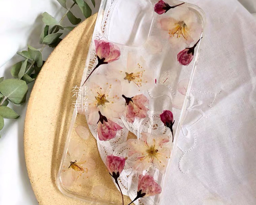 りな様♡専用 押し花ケース オーダー iPhone..etc / マトリカリア × オーニソガラム 押し花ケース
