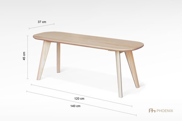 Apollo 實木長凳 第8張的照片