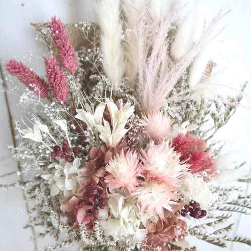 ナチュラルスワッグ：フランボワーズ：ドライフラワー ドライフラワー