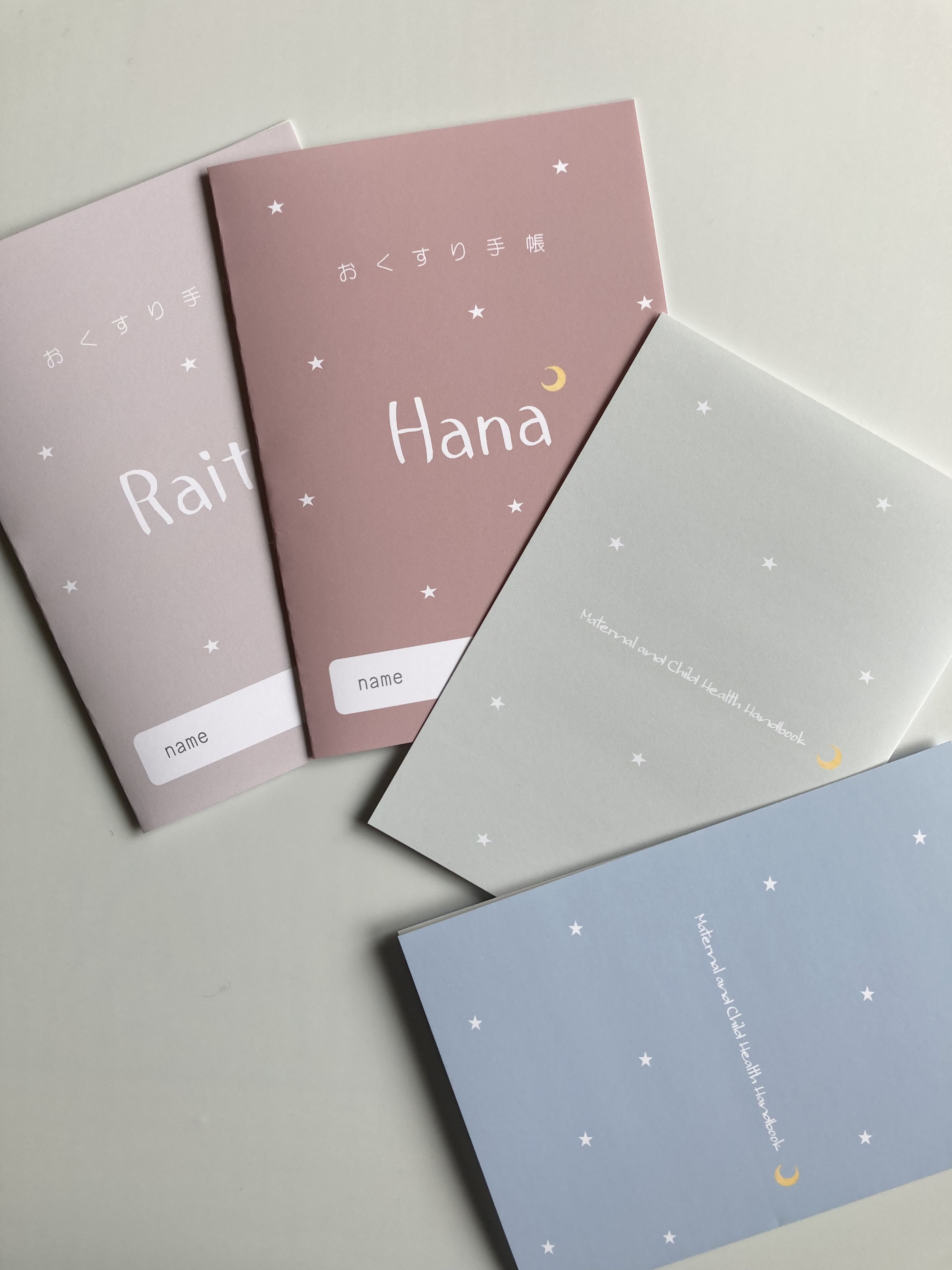 お薬手帳カバー＊月と星cover 母子手帳ケース 𝐇𝐚𝐫𝐮𝐫𝐮𓍯