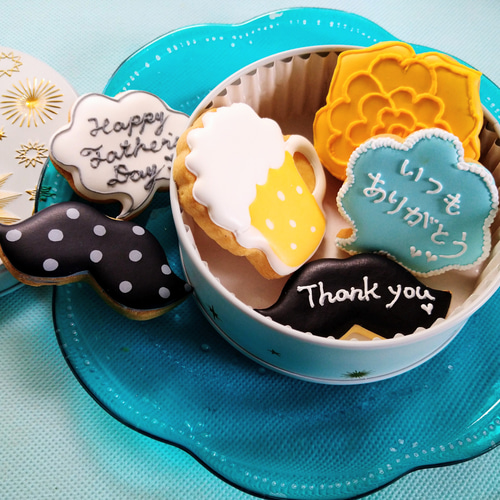 父の日ギフト2025』父の日のアイシングクッキー缶※白夜缶※白砂糖不使用