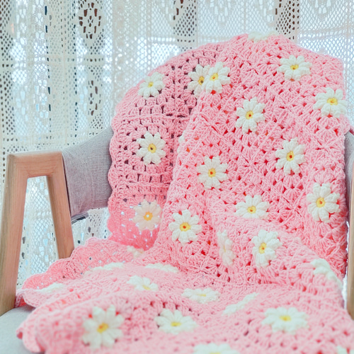 受注制作】オヤレースの花付き シフォンストール「桜」ベビー