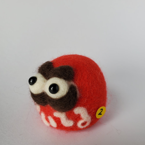 羊毛フェルト かわいい赤いだるまさん【ダルマ】 羊毛フェルト おた