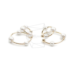 ERG-2063-G【2個入り】パールラウンドイヤーカフ/Pearl Round Earcuffs Earrings 3枚目の画像