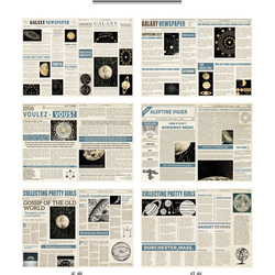 特価商品　8種類　大判　両面印刷　新聞　古書　英字　ページ　デザインペーパー　紙素材　レトロ　コラージュ 15枚目の画像
