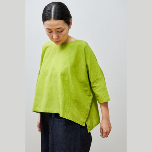 SALE】bighug イカット機先染めTブラウス○グレー ブラウス holy