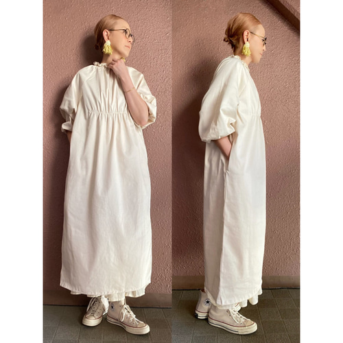 長さ選べる❤️RATA❤️大人ガーリーゆったりスモッグワンピース