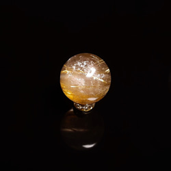 【存在感が増す!!】現品一点物 1粒売り タイチンルチル 天然石 虹入り金針水晶 １１ミリ ＫＹＴ６２ ハンドメイド 6枚目の画像