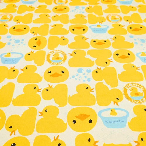 コットンキャンバス 生地【50×110cm】 アヒル あひる TinyDuck 鳥 お