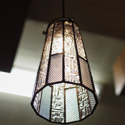 「ペンダントライト　クリア」　天井照明　吊り下げランプ　ステンドグラスランプ　ペンダントランプ 3枚目の画像