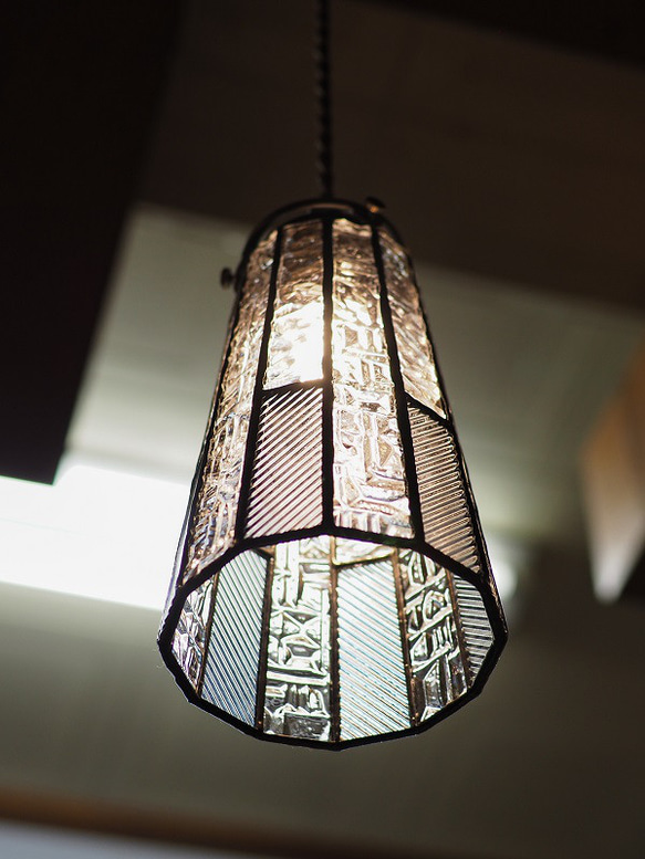 「ペンダントライト　クリア」　天井照明　吊り下げランプ　ステンドグラスランプ　ペンダントランプ 3枚目の画像