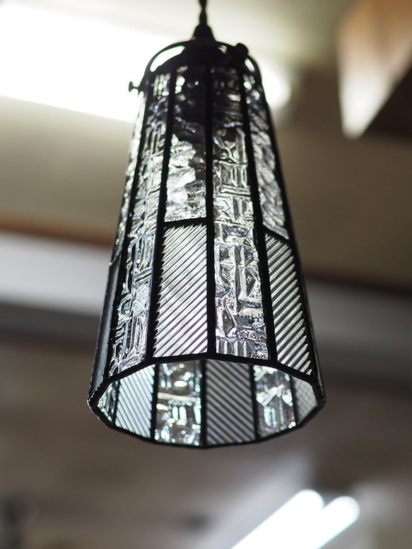 「ペンダントライト　クリア」　天井照明　吊り下げランプ　ステンドグラスランプ　ペンダントランプ 4枚目の画像