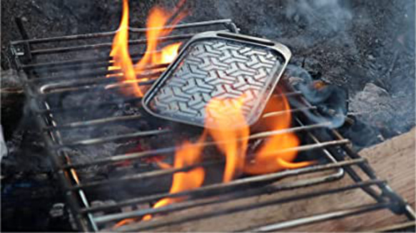 ワイのボッケェ鉄板 ソロキャンプ用 グリルプレート バーベキュー鉄板