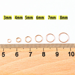(ss-00602)ステンレス 316 丸カン ピンクゴールド 4mm 100個 ハンドメイド 手芸 パーツ 3枚目の画像