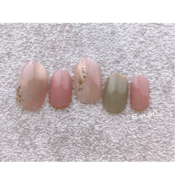 大人の淡色 × nuance design♡ ネイルチップ ニュアンス ピンク