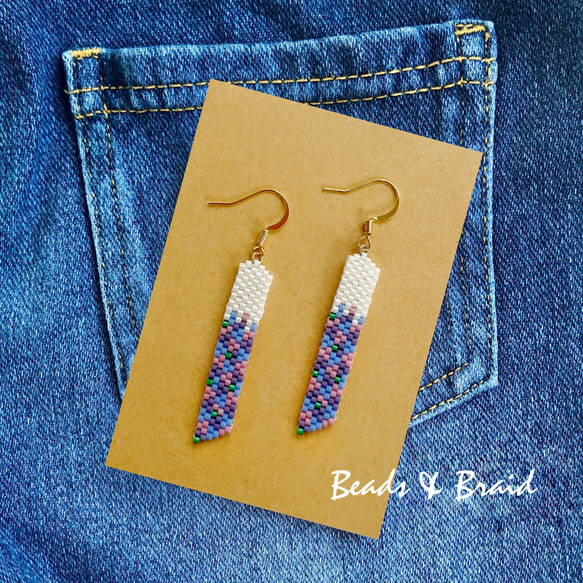 あーもんど♡☆デリカビーズピアス12点 デリカビーズピアス/イヤリング vertical(紫陽花) ピアス