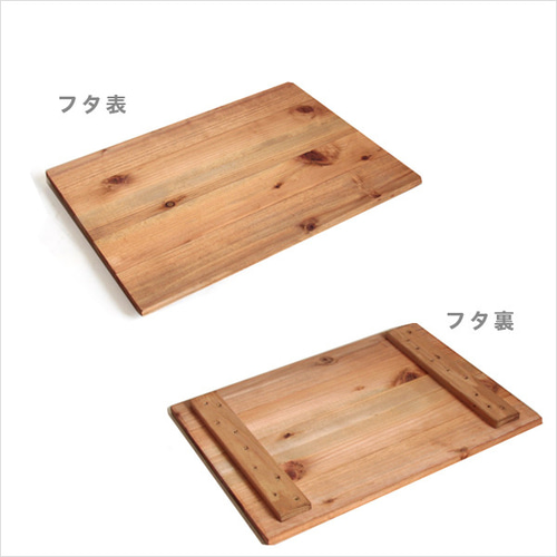 ペットボトル収納箱 2リットル 蓋付き オーク色6本収納 受注生産 収納
