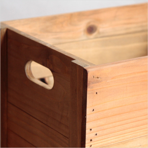 ペットボトル収納箱 2リットル 蓋付き オーク色6本収納 受注生産 収納