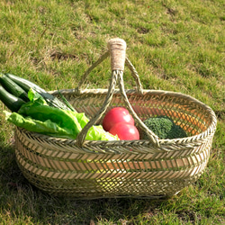 提籃籠 收納籃 茶道具籠 茶具 竹細工 收納 竹工芸 竹かごだけです