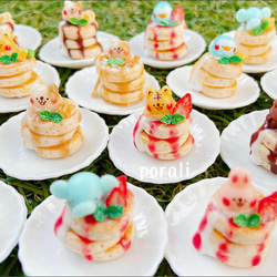 ミニチュア ケーキ パン 受注製作】選べる！ミニチュア 動物パンケーキ その他置物 porali 通販