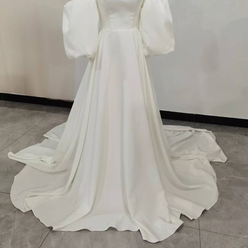 人気上昇 オフショル ホワイト パーティードレス 二次会 前撮り 挙式  