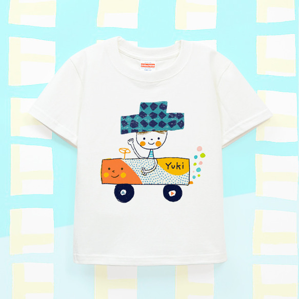 Kids 名前入り 名入れ Ｔシャツ 半袖（お出かけちゃん） 1枚目の画像