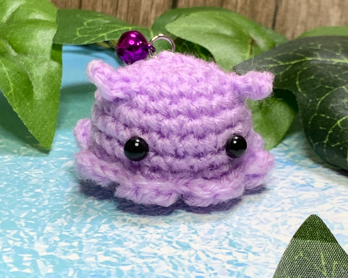 受注製作】メンダコ（薄紫）☆あみぐるみチャーム☆ あみぐるみ