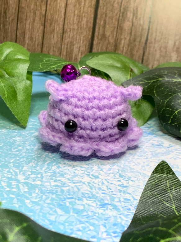 受注製作】メンダコ（薄紫）☆あみぐるみチャーム☆ あみぐるみ AYANO