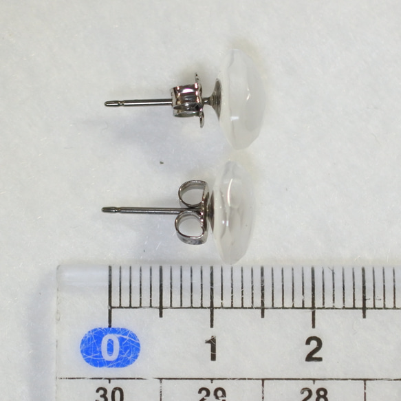 (1 件) 寶藍色月長石耳釘（自由形態鈦耳釘） 第5張的照片