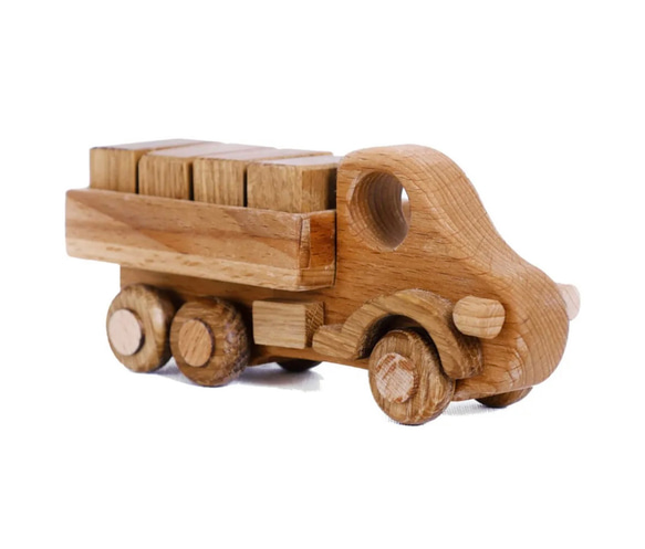 wooden toy 〜木のトラック〜　おもちゃ 10枚目の画像