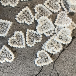 【再販】35ヶ入 ◆ ケミカルモチーフレース ◆ ハート柄 ◆ 日本製 ◆ M-lace-No,117 6枚目の画像