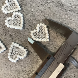 【再販】35ヶ入 ◆ ケミカルモチーフレース ◆ ハート柄 ◆ 日本製 ◆ M-lace-No,117 7枚目の画像