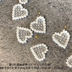 【再販】35ヶ入 ◆ ケミカルモチーフレース ◆ ハート柄 ◆ 日本製 ◆ M-lace-No,117 4枚目の画像
