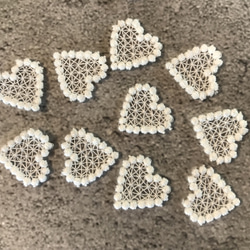 【再販】35ヶ入 ◆ ケミカルモチーフレース ◆ ハート柄 ◆ 日本製 ◆ M-lace-No,117 8枚目の画像