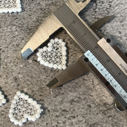 【再販】35ヶ入 ◆ ケミカルモチーフレース ◆ ハート柄 ◆ 日本製 ◆ M-lace-No,117 5枚目の画像