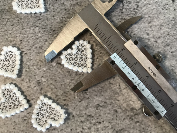 【再販】35ヶ入 ◆ ケミカルモチーフレース ◆ ハート柄 ◆ 日本製 ◆ M-lace-No,117 5枚目の画像