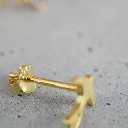 誕生石で選ぶ 私だけのツバメ ピアス・イヤリング  ゴールド 4枚目の画像