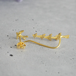 誕生石で選ぶ 私だけのツバメ ピアス・イヤリング  ゴールド 7枚目の画像