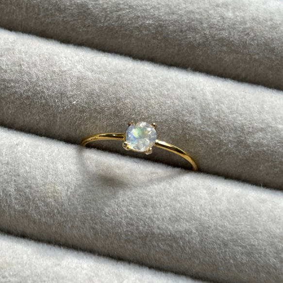 rainbow moon stone …ring 6枚目の画像