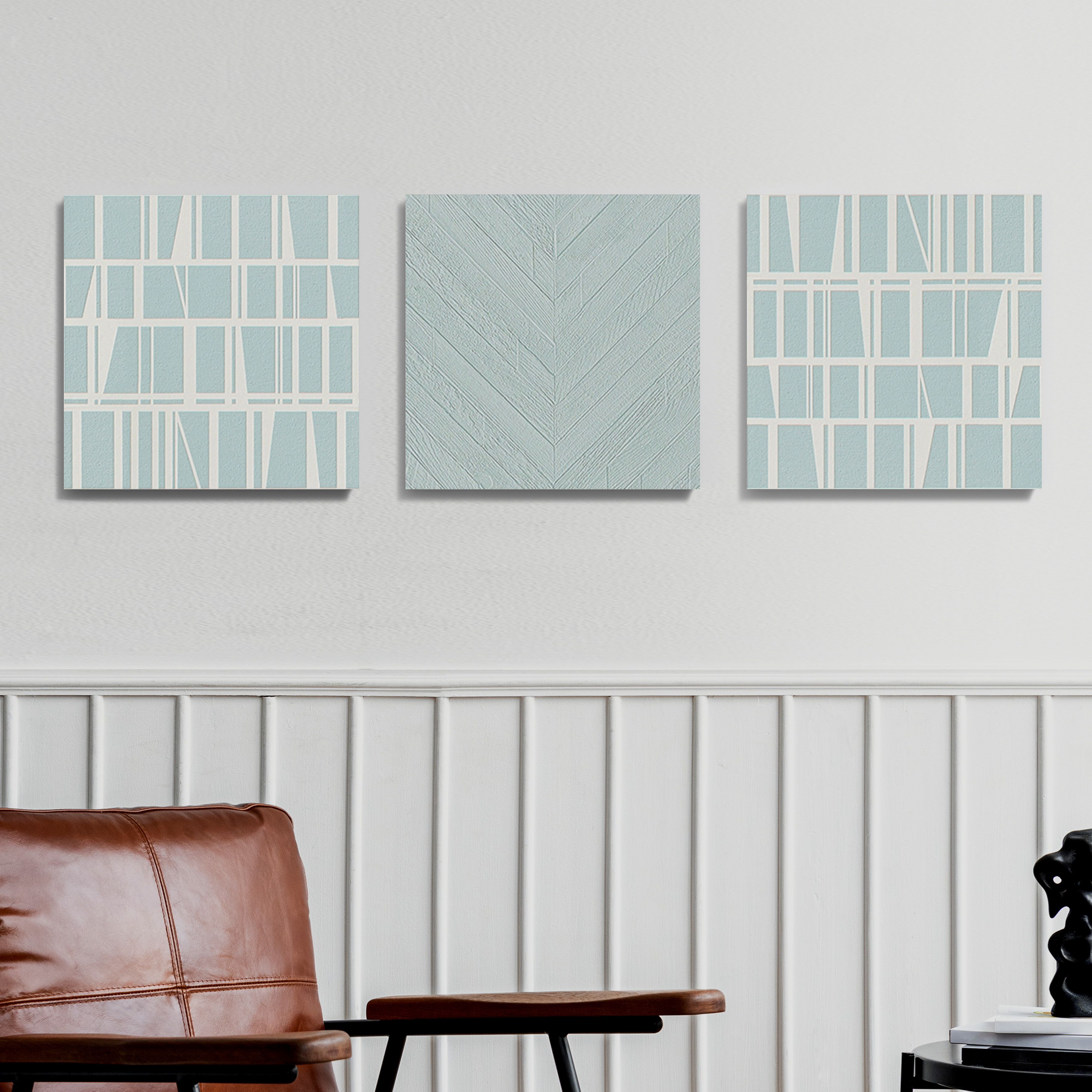 北欧 アートパネル インテリアパネル ウォールパネル ファブリックパネル 30×30cm 正方形 3枚 セット モダン