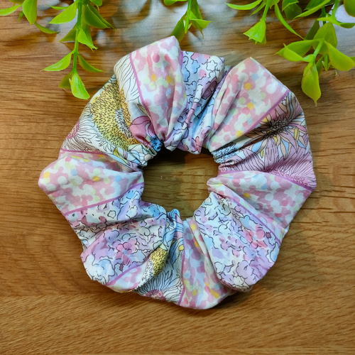 リバティ シュシュ 直径12cm ＊スザンナストライプ＊ ハンドメイド 