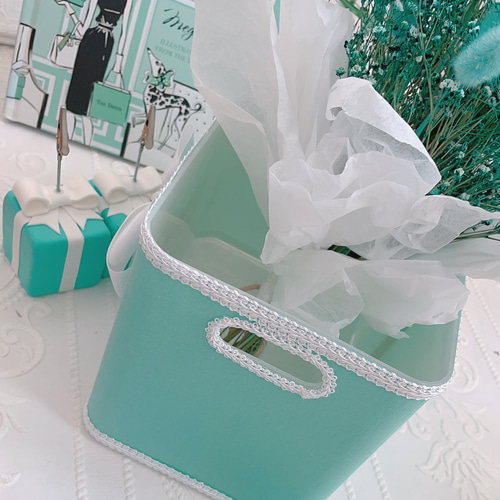 ティファニーラージボックス型小物入れ 深型ボックス☆ティファニーブルー フリーボックス・小物入れ M&R 通販