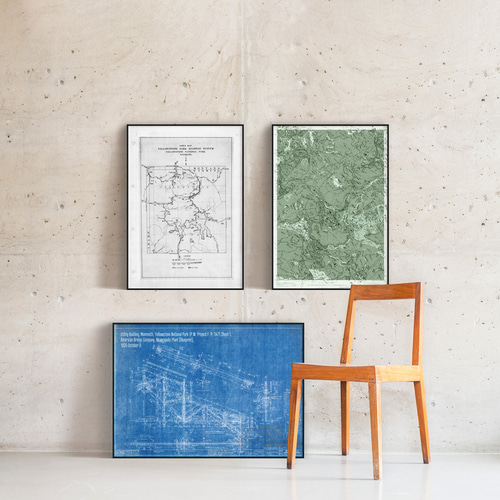 【mimi】キャンパス地　アートポスター　50×50／32×32㎝　各1枚 ミニアートポスター the poster club ｜家具・インテリア通販 Re