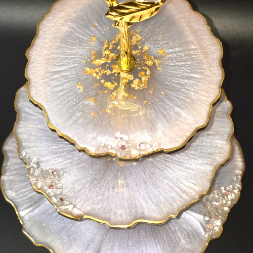 ピンクプリンセスケーキスタンド3段 スイーツタワー アフターヌーン