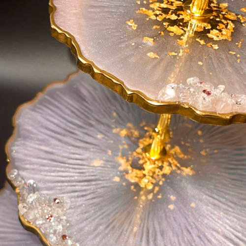 ピンクプリンセスケーキスタンド3段 スイーツタワー アフターヌーン