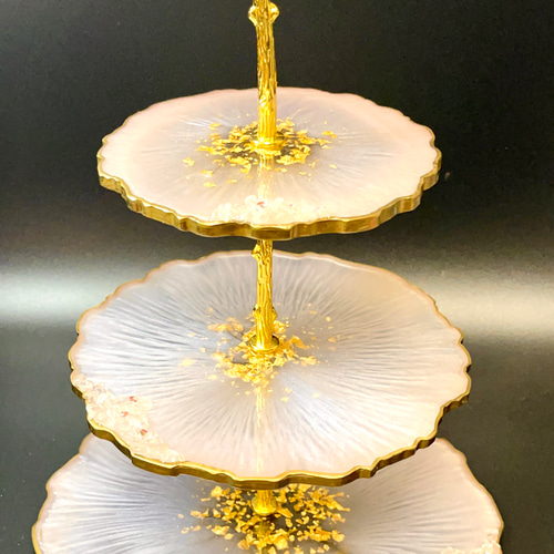 ピンクプリンセスケーキスタンド3段 スイーツタワー アフターヌーン