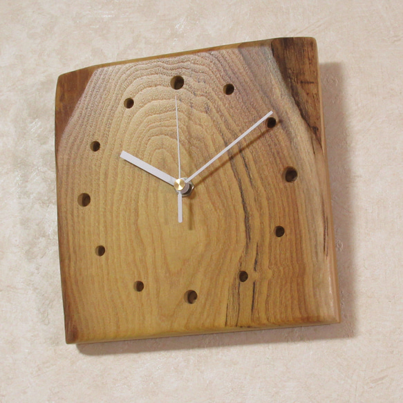天然木 桑　木製時計31（掛け時計） 6枚目の画像